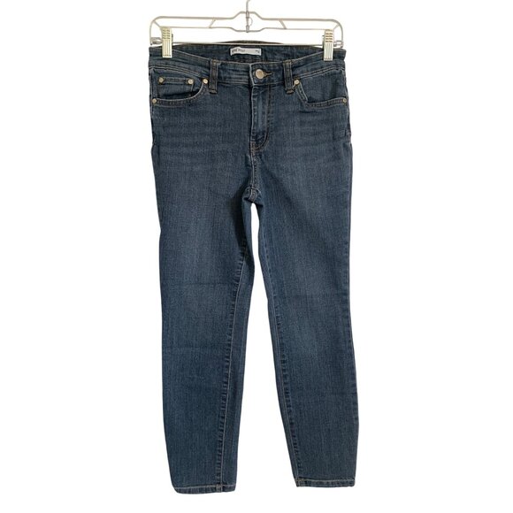 Nine West Womens Skinny Grayish Blue Denim Jeans Straight Leg 5 Pockets Size 8P - Picture 1 of 12